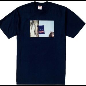 F/W 19 Supreme Banner Tee Navy Size M